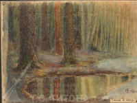 Картина С.П.Титова "Весна в лесу" О/Ф 134